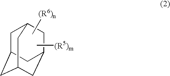 Adamantyl ester monomer composition