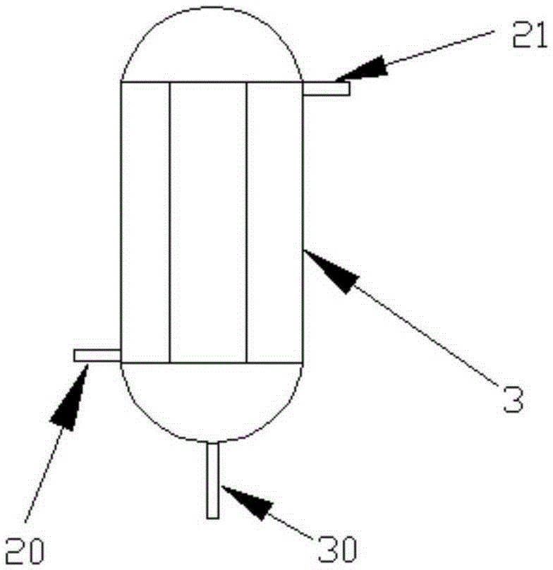 A method and device for absorbing hydrazine gas in a closed space