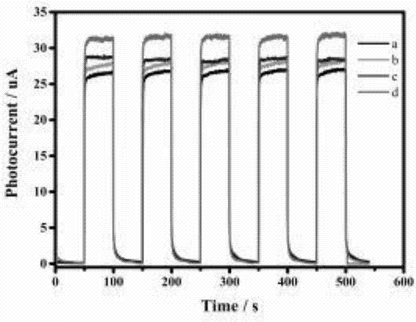 Preparation method and application of ChOx ChE/GQDs/N F TNs photochemical biosensor
