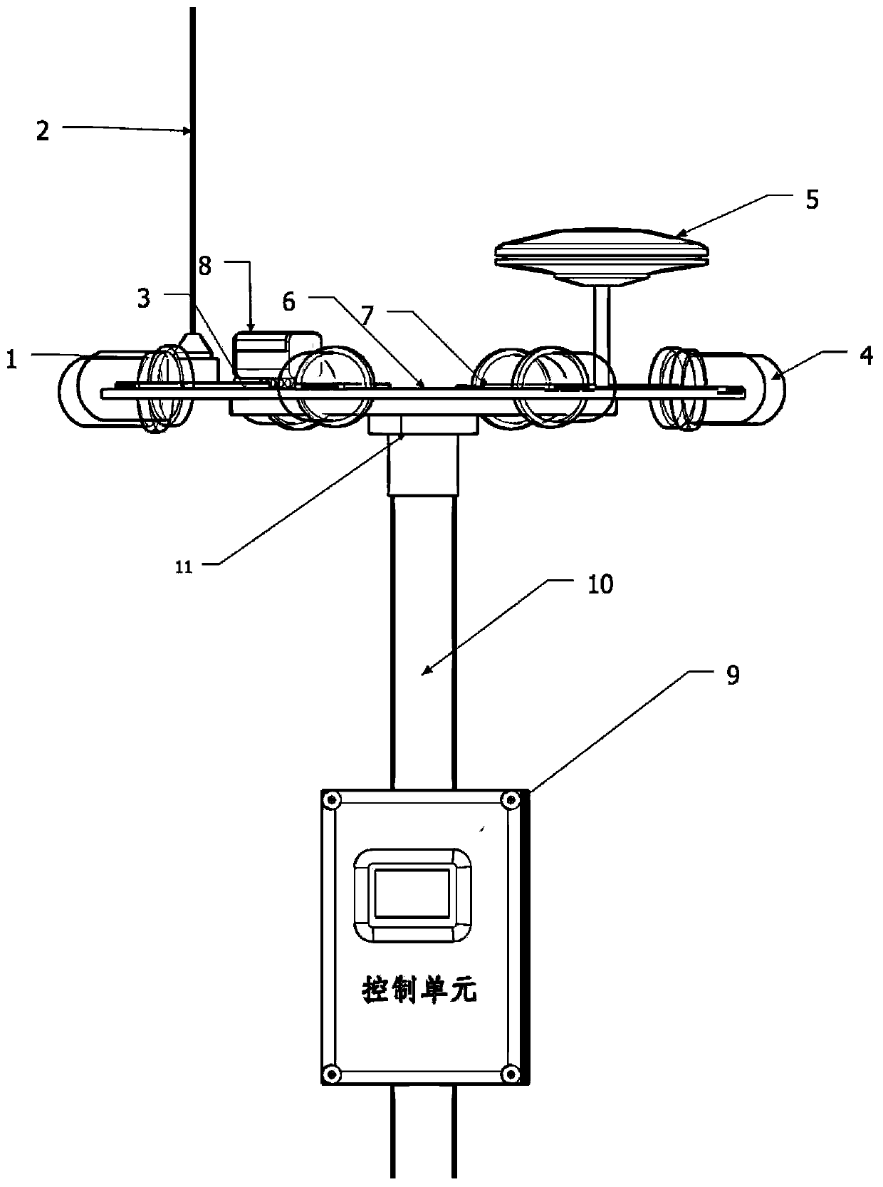 Intelligent sensing navigation mark equipment and early warning method thereof