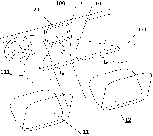 Vehicle comprising same-screen and different-image display device