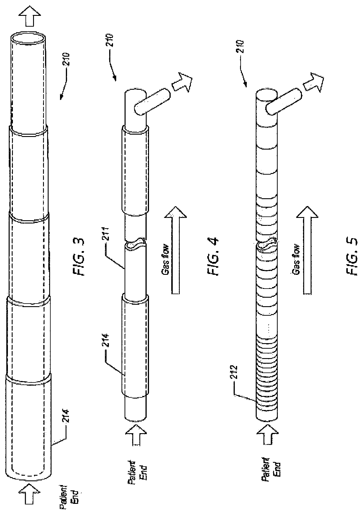Drying expiratory limb with tailored temperature profile and multi-lumen configuration