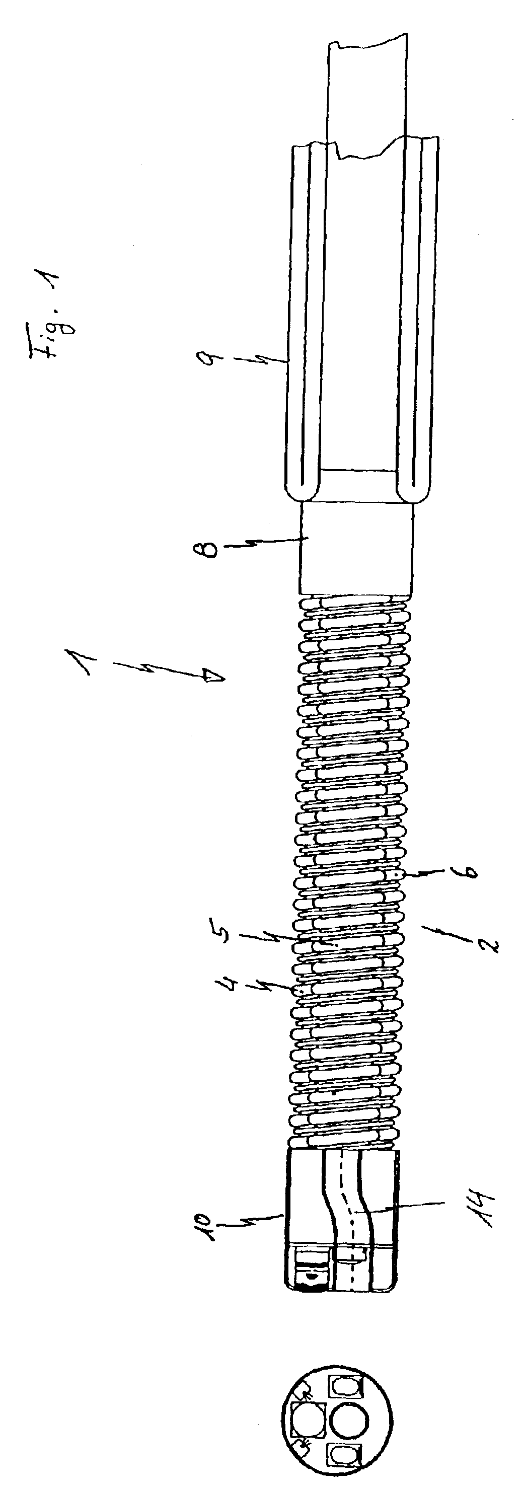Endoscope shaft comprising a movable end portion