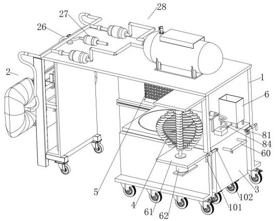 Full-lossless fixed semi-solidified disinfection medical instrument maintenance device