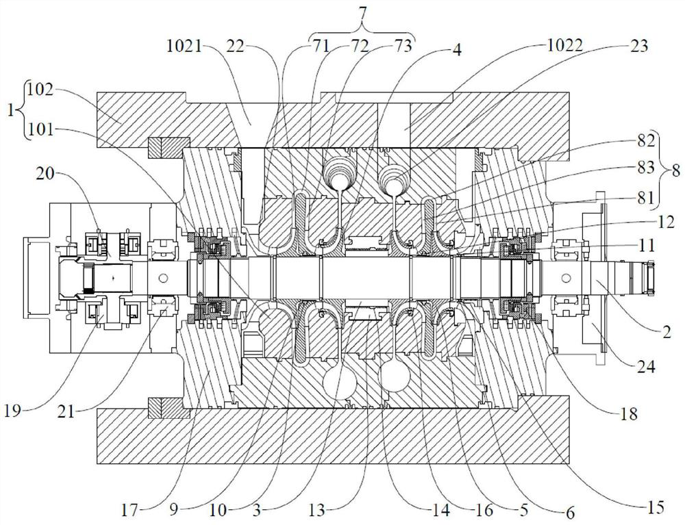 Multistage centrifugal supercritical carbon dioxide compressor