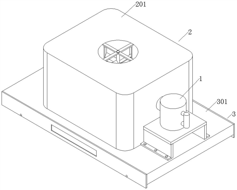 Shared driving device with efficient lampblack discharging function