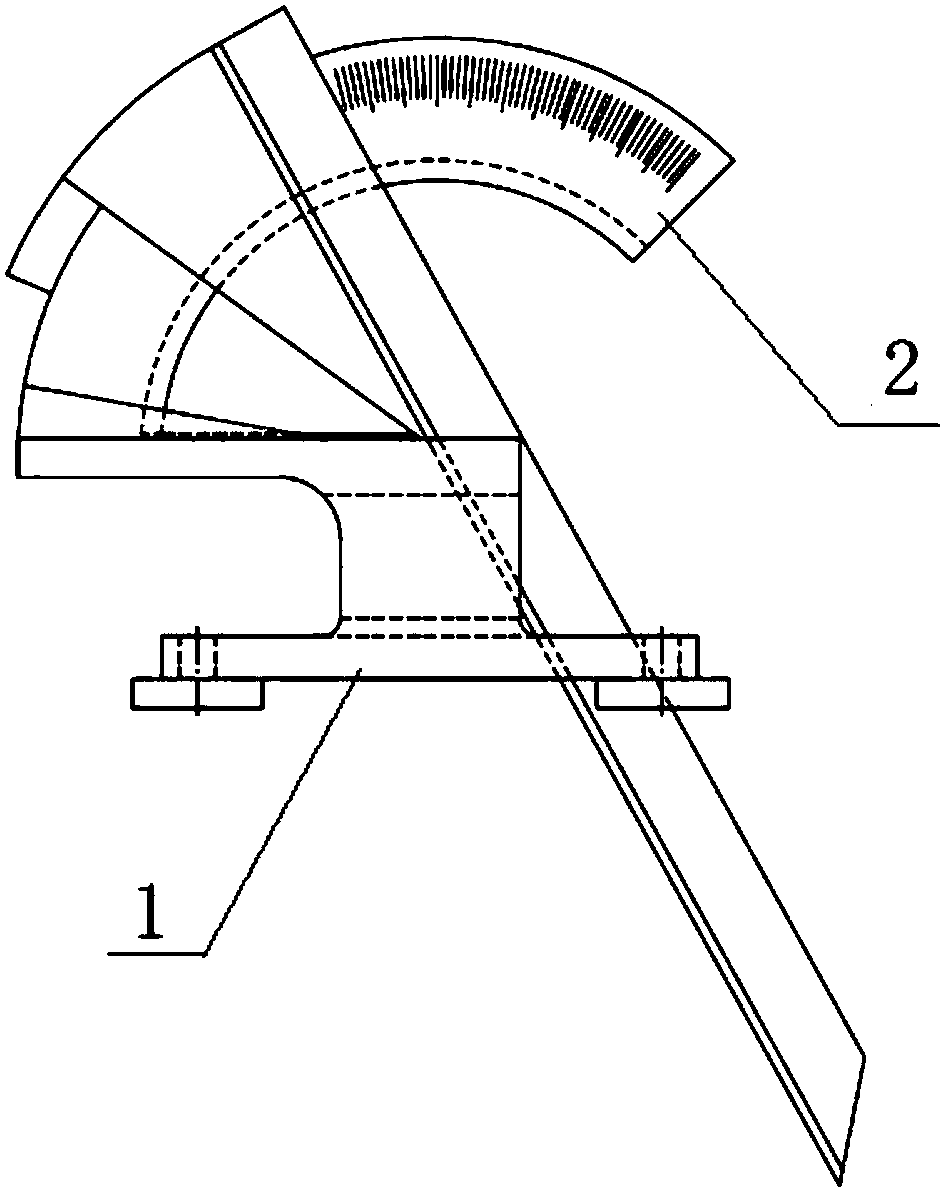 Combined centering type blade mounting angle measurement device