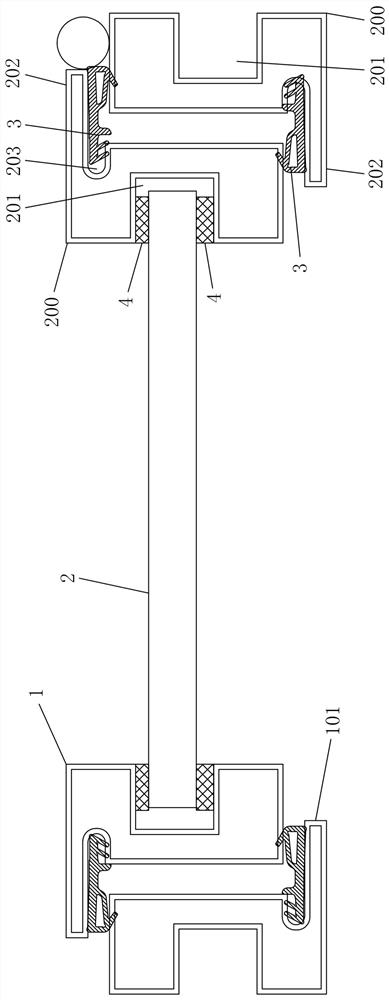 Frame-leaf structure of a door and window system