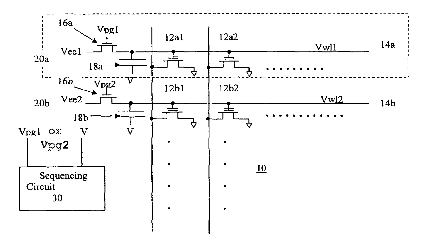 Word line voltage boosting circuit and a memory array incorporating same