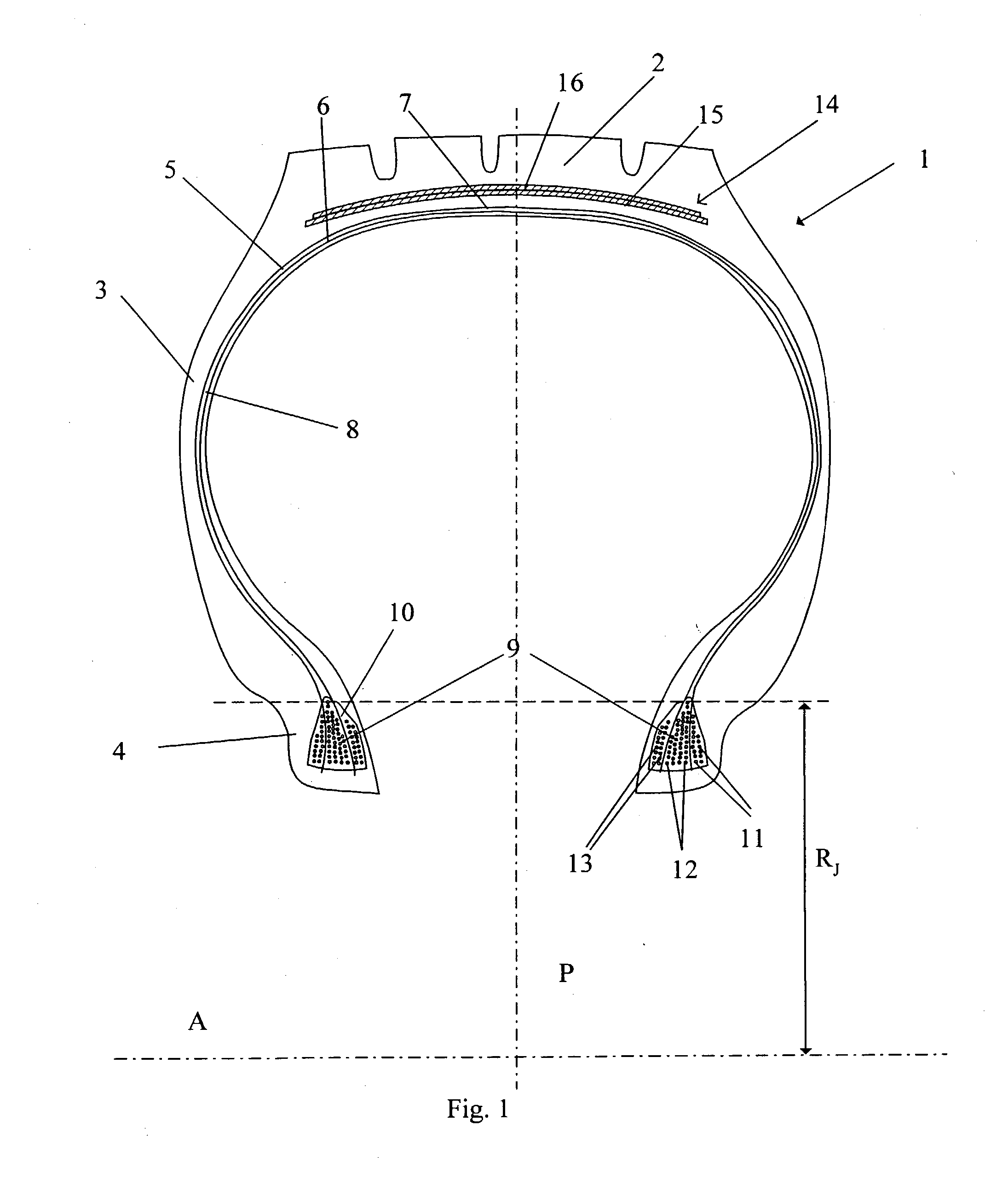 Tire having an improved carcass reinforcement anchoring structure
