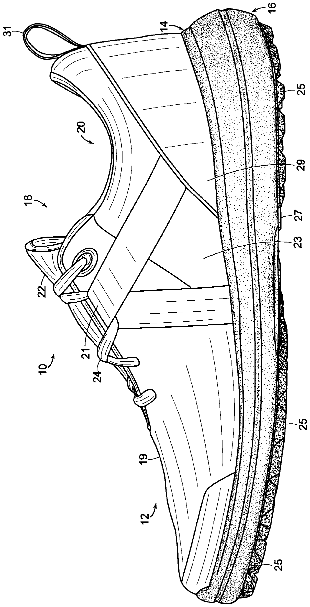 Golf shoe having outsole with all-surface traction zones