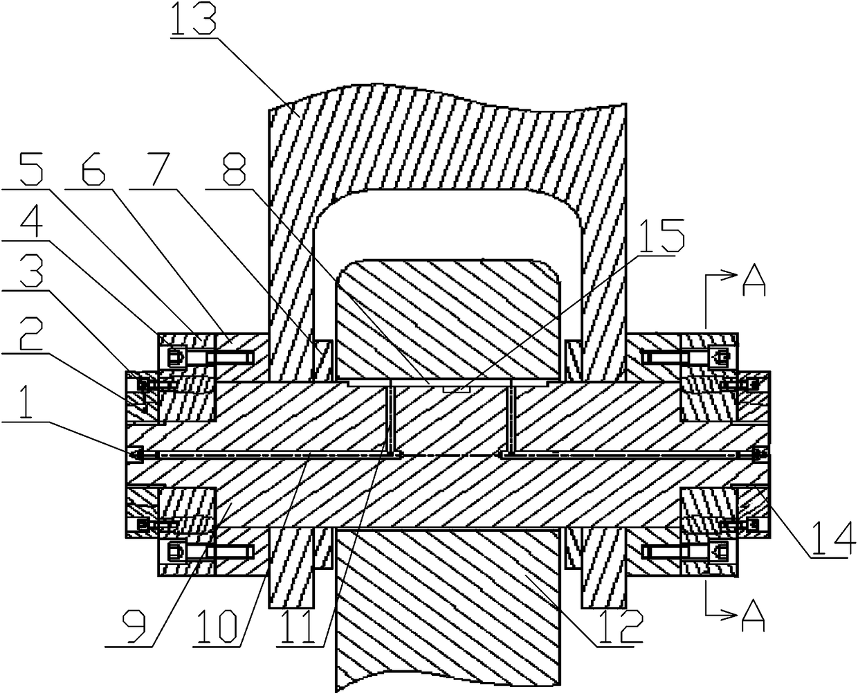 Pin shaft and connecting structure and assembling method thereof