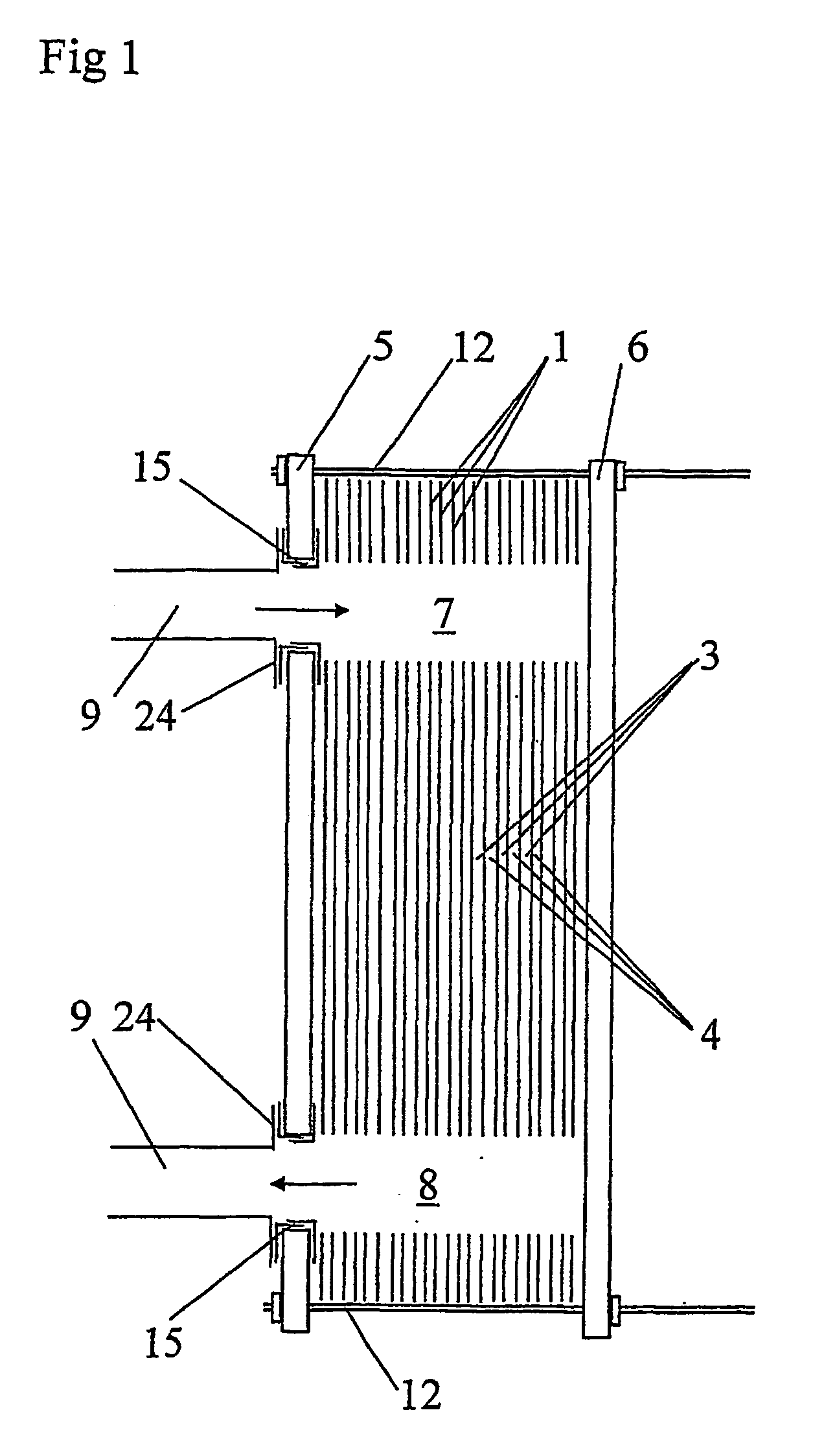 Lining device for a plate heat exchanger