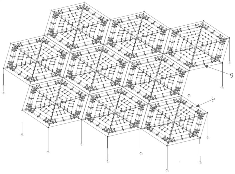 Self-anchored polygonal photovoltaic support system