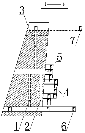 The ramp layout method applied to the stope of upward layered filling mining method