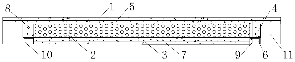 Prefabricated built-in thermal insulation layer foam concrete composite wall-light steel frame connection node