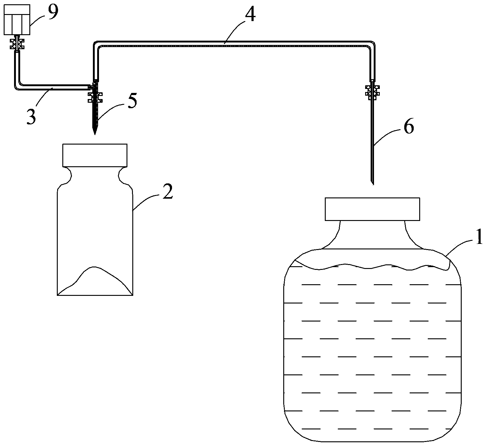 Dispensing method used for injection powder bottle and dispensing device