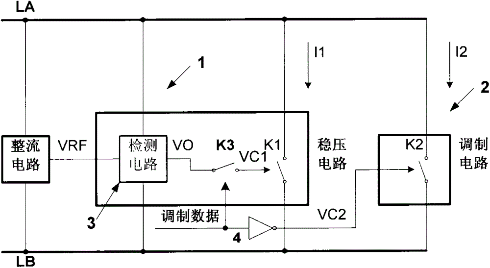 Circuit for improving contactless card strong field modulation waveform and modulation length