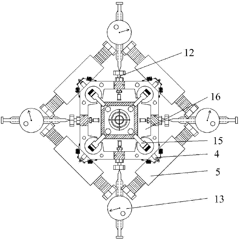 Measurement mechanism for lateral deformation of pressure chamber of true triaxial apparatus