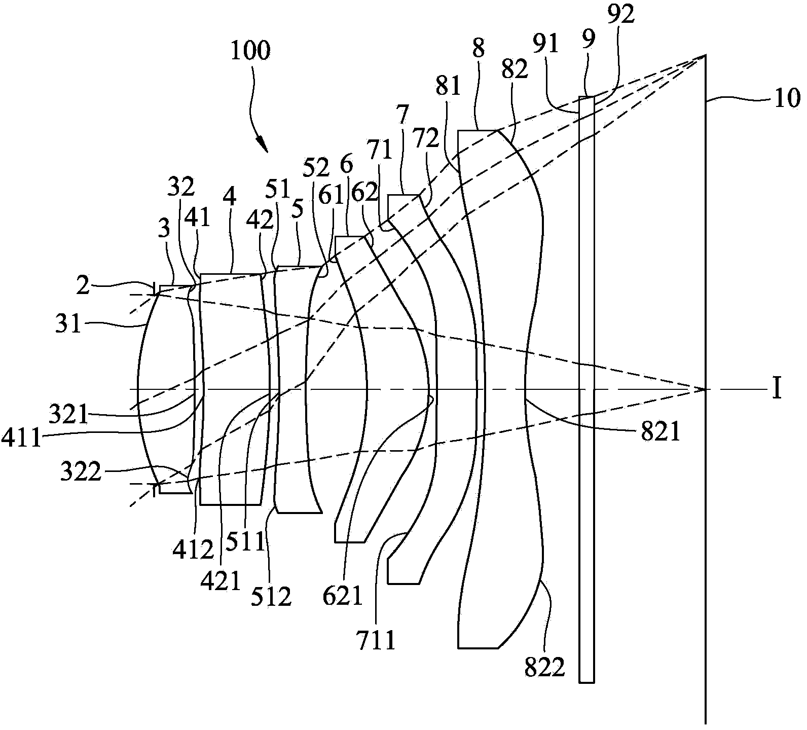 A six-piece-type optical imaging camera lens and an electronic apparatus utilizing the camera lens