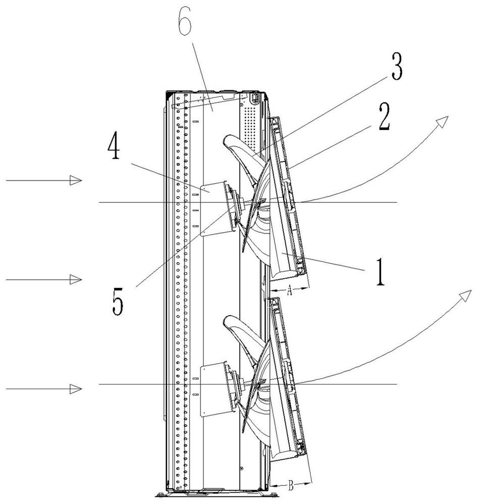 Air outlet device with good heat exchange effect and air conditioner