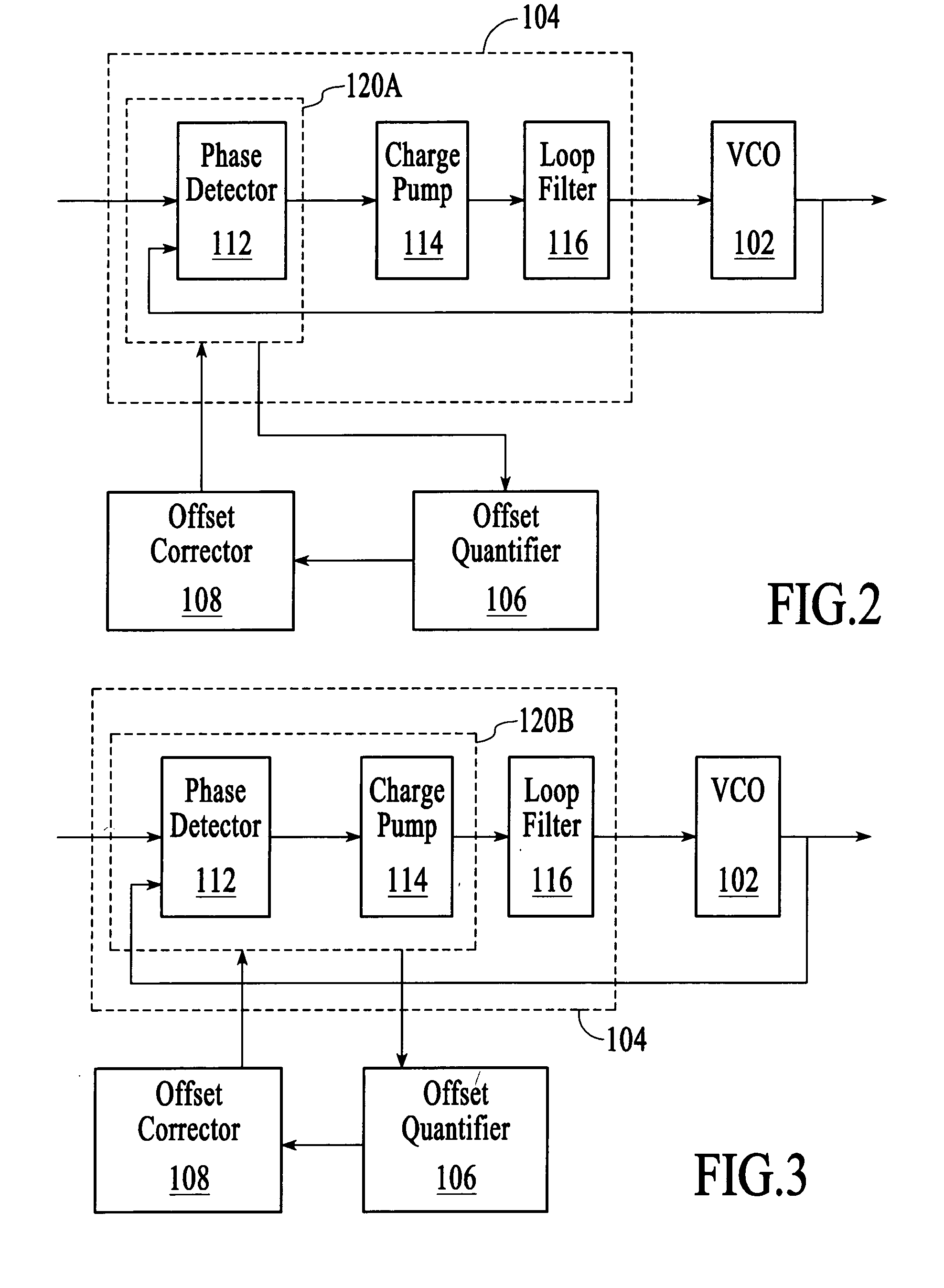 Offset correction in a feedback system for a voltage controlled oscillator