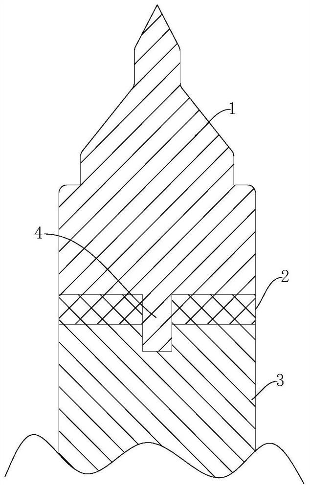 Hot runner nozzle with composite structure and manufacturing method thereof