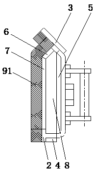 Vacuum device for tightness detection of 45 degree fillet weld at CM node of LNG ship