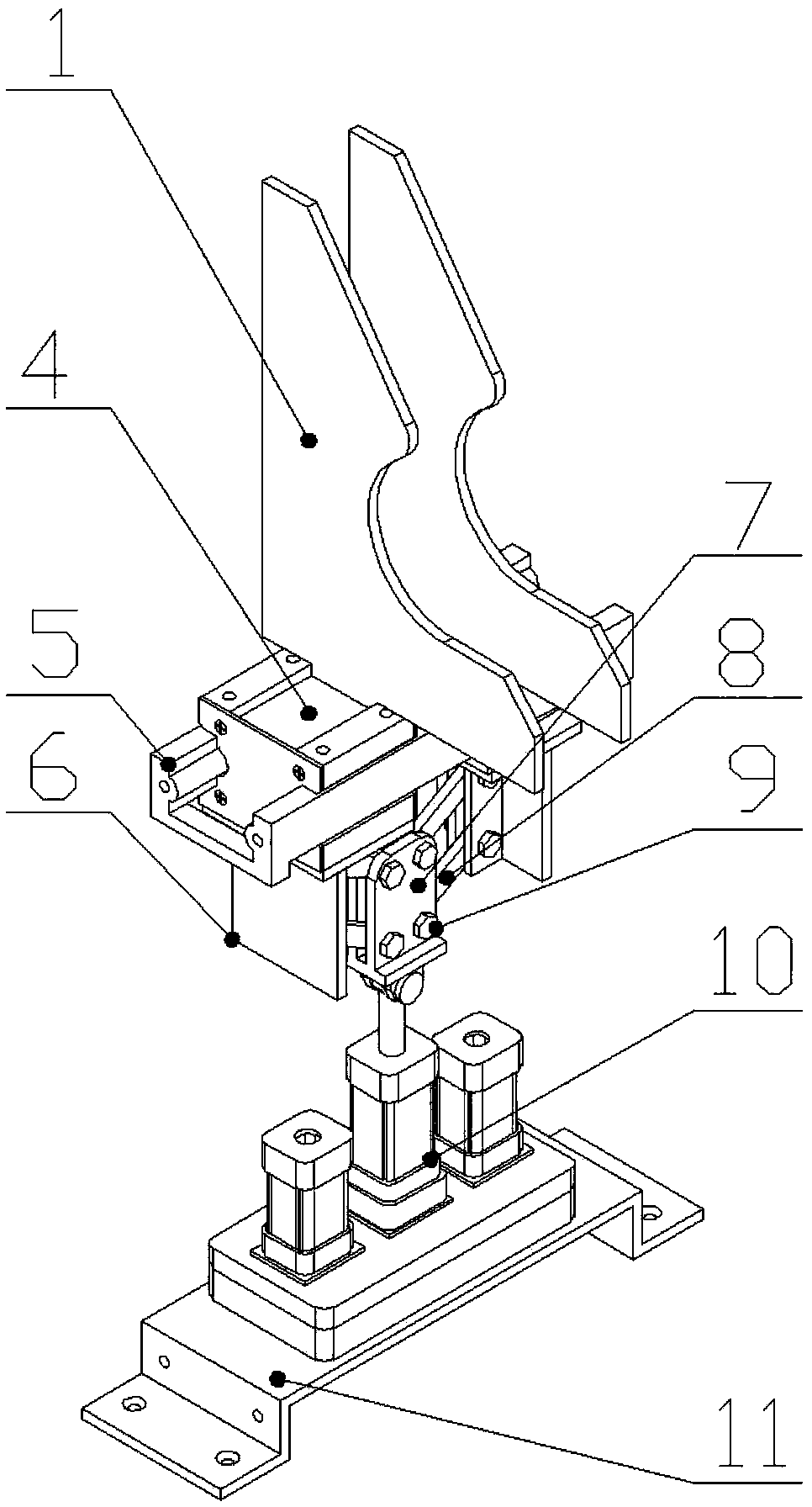 Parallel clamping manipulator device