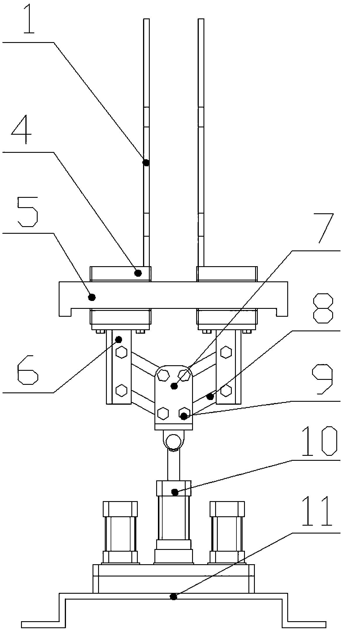 Parallel clamping manipulator device