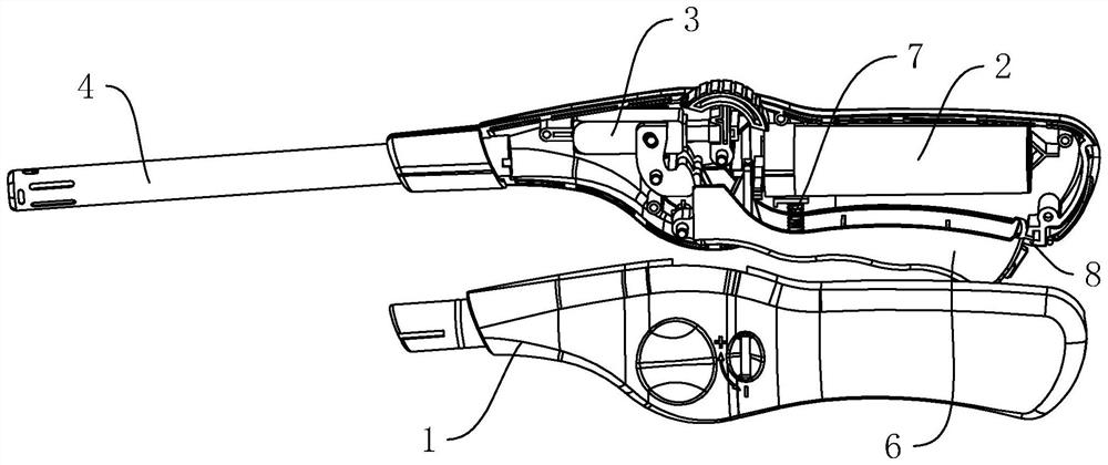 Ignition structure of ignition gun and ignition gun
