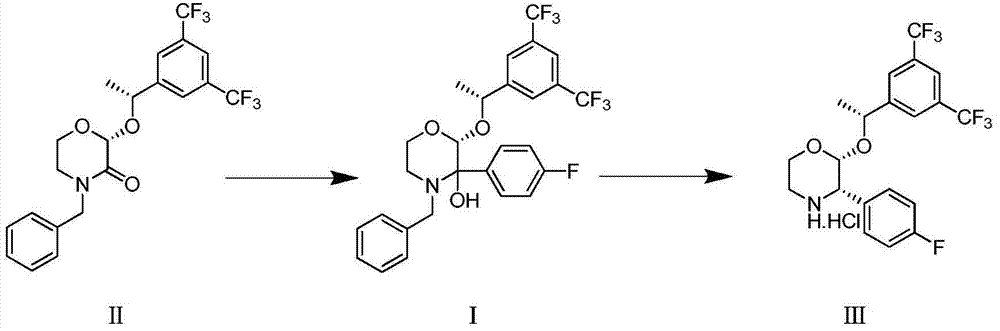 Refining method of aprepitant key intermediate