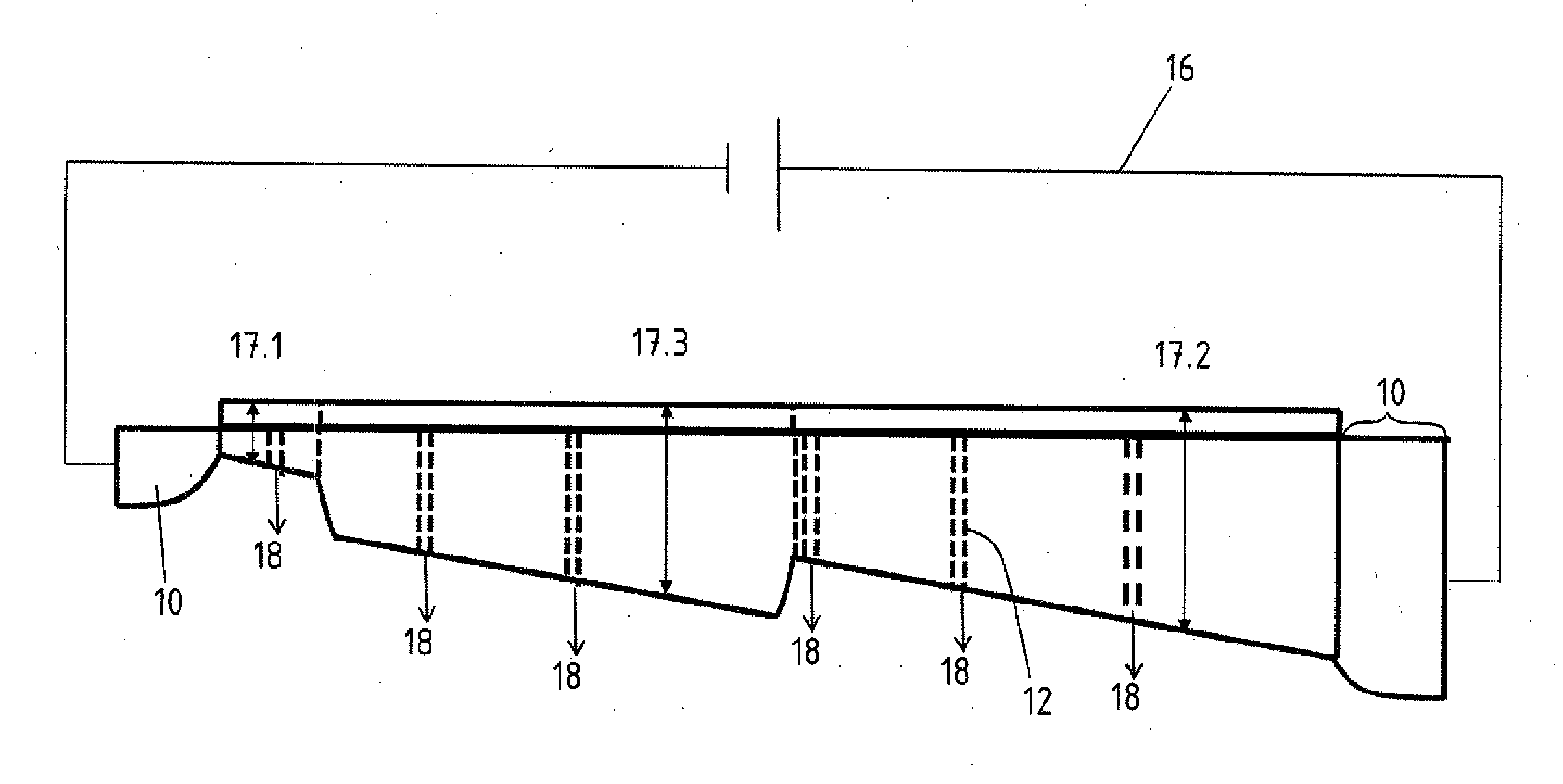 Heating device for conductive heating of a sheet metal blank