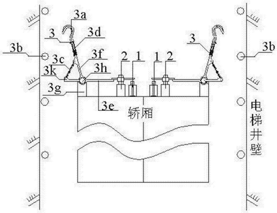 Suspended elevator anti-fall device