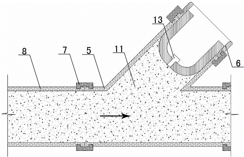 Pumping concrete blowing tube and method of use thereof