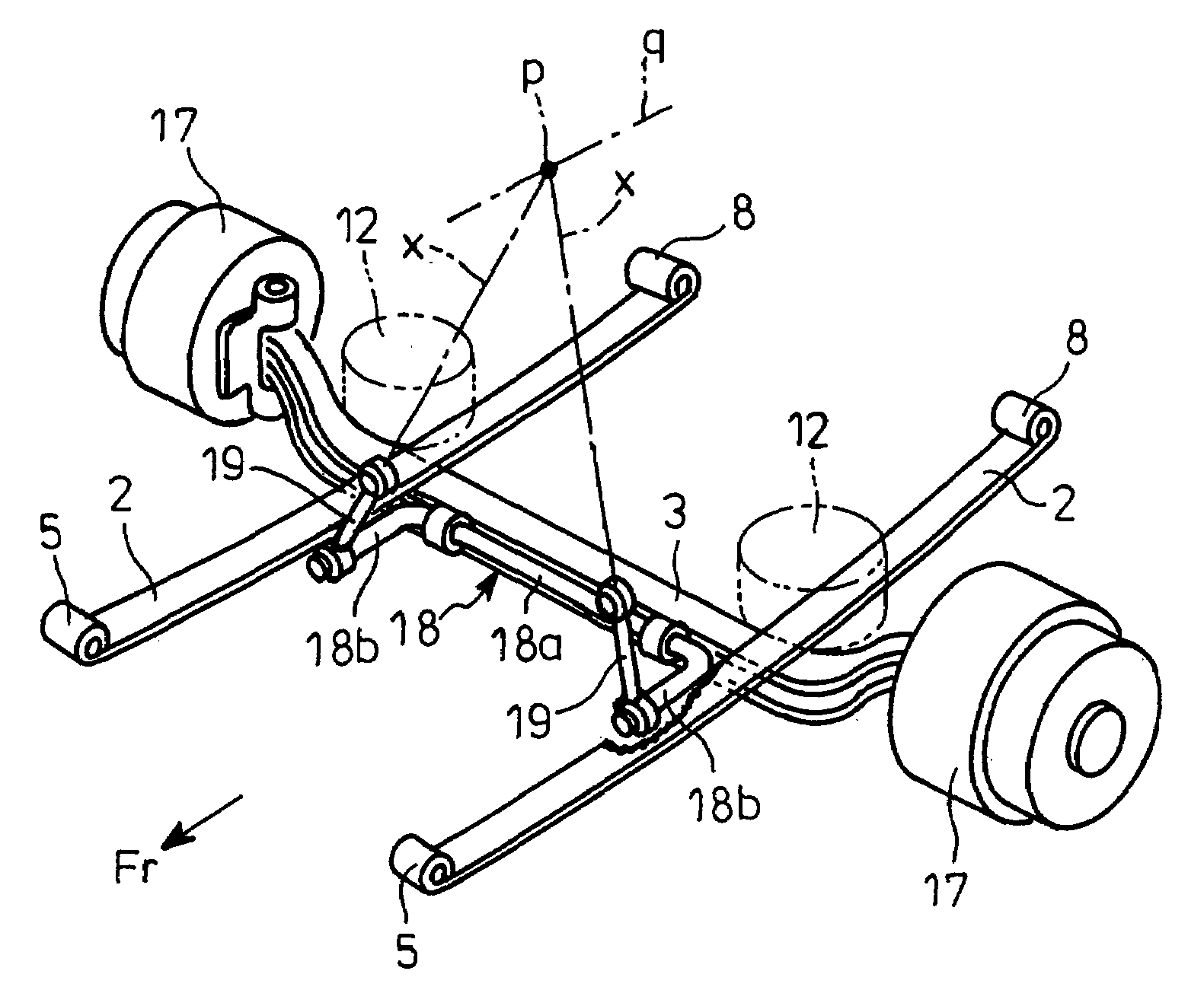 Stabilizer and air leaf suspension using the same