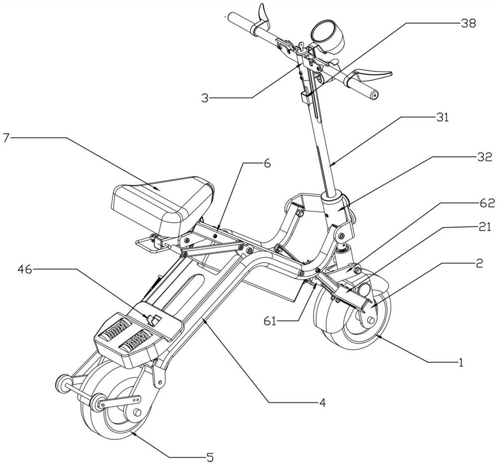 Foldable portable electric vehicle