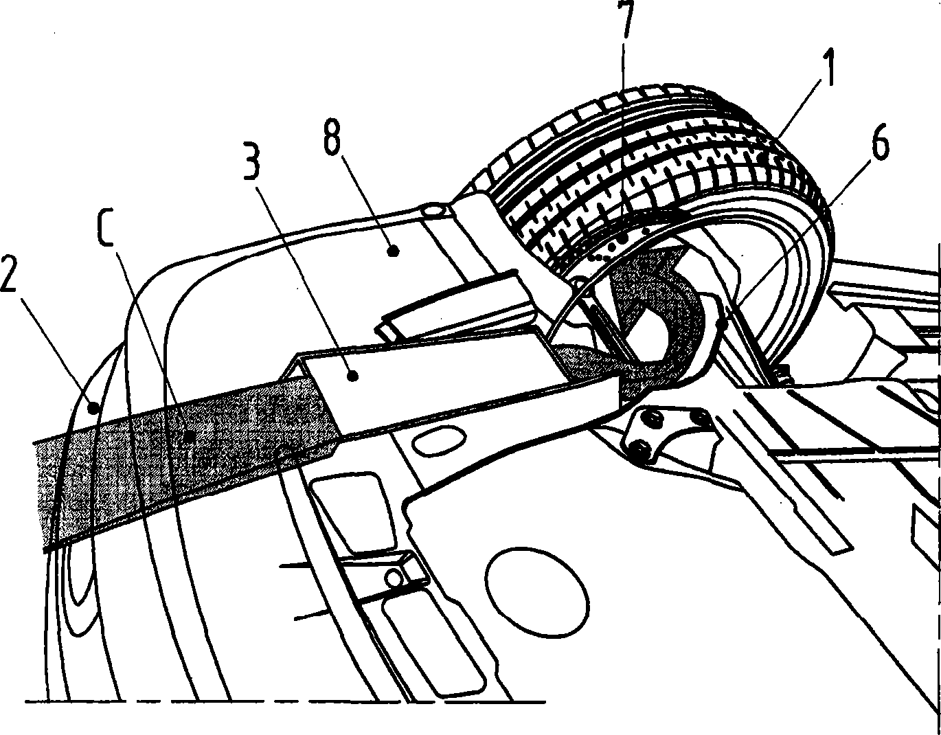 Vehicle with front area