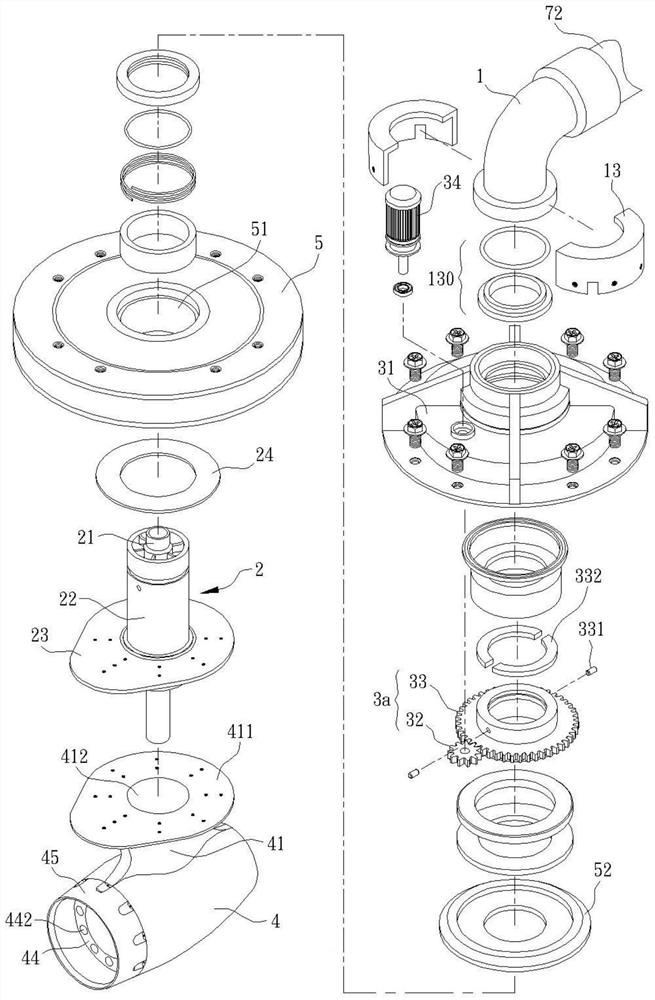 Propulsion device of full-circle rotating guide cover type water vehicle