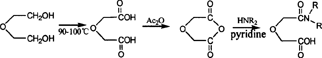 Synthesis of water soluble oxamonoamide