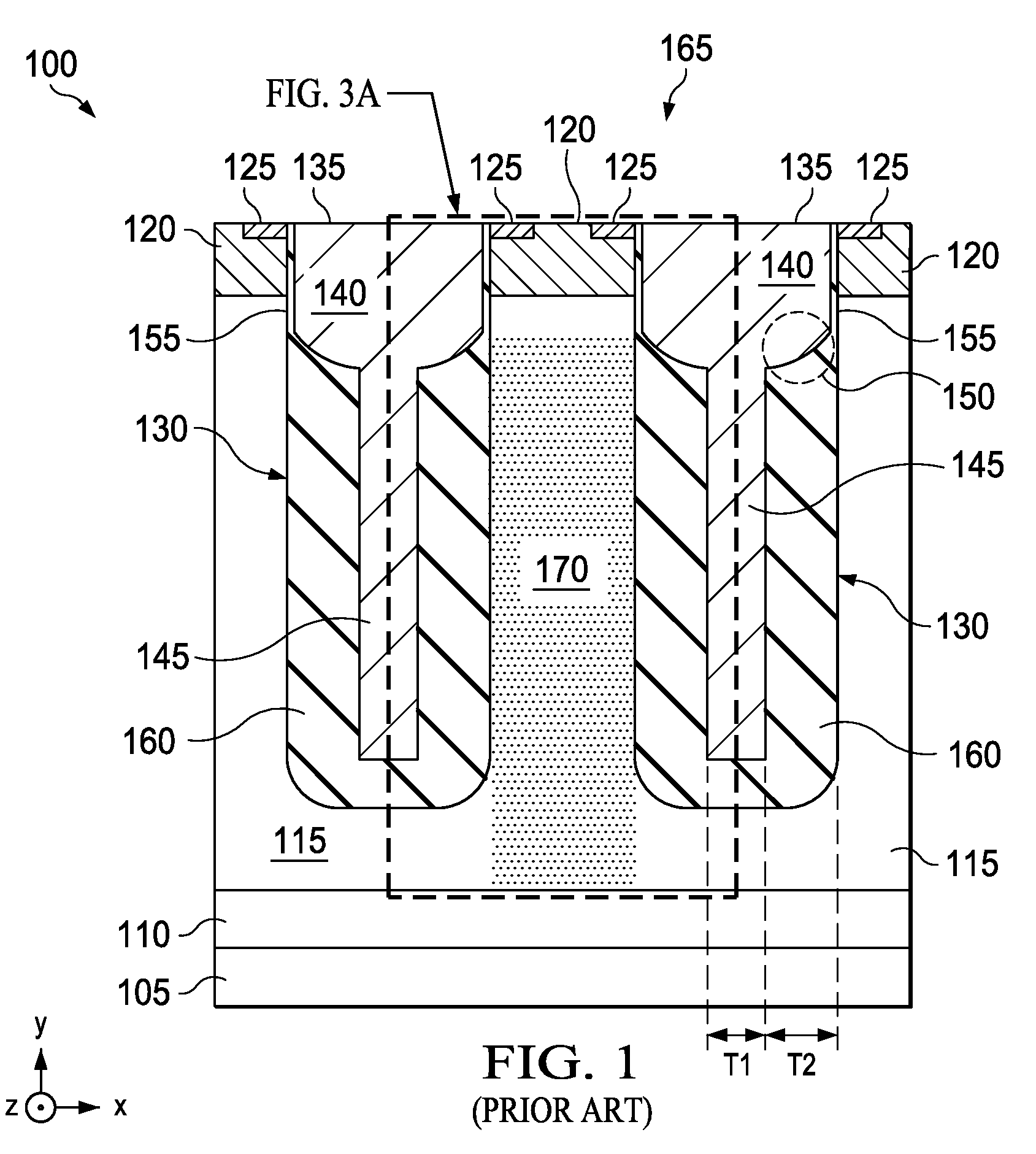 Field plate trench mosfet transistor with graded dielectric liner thickness