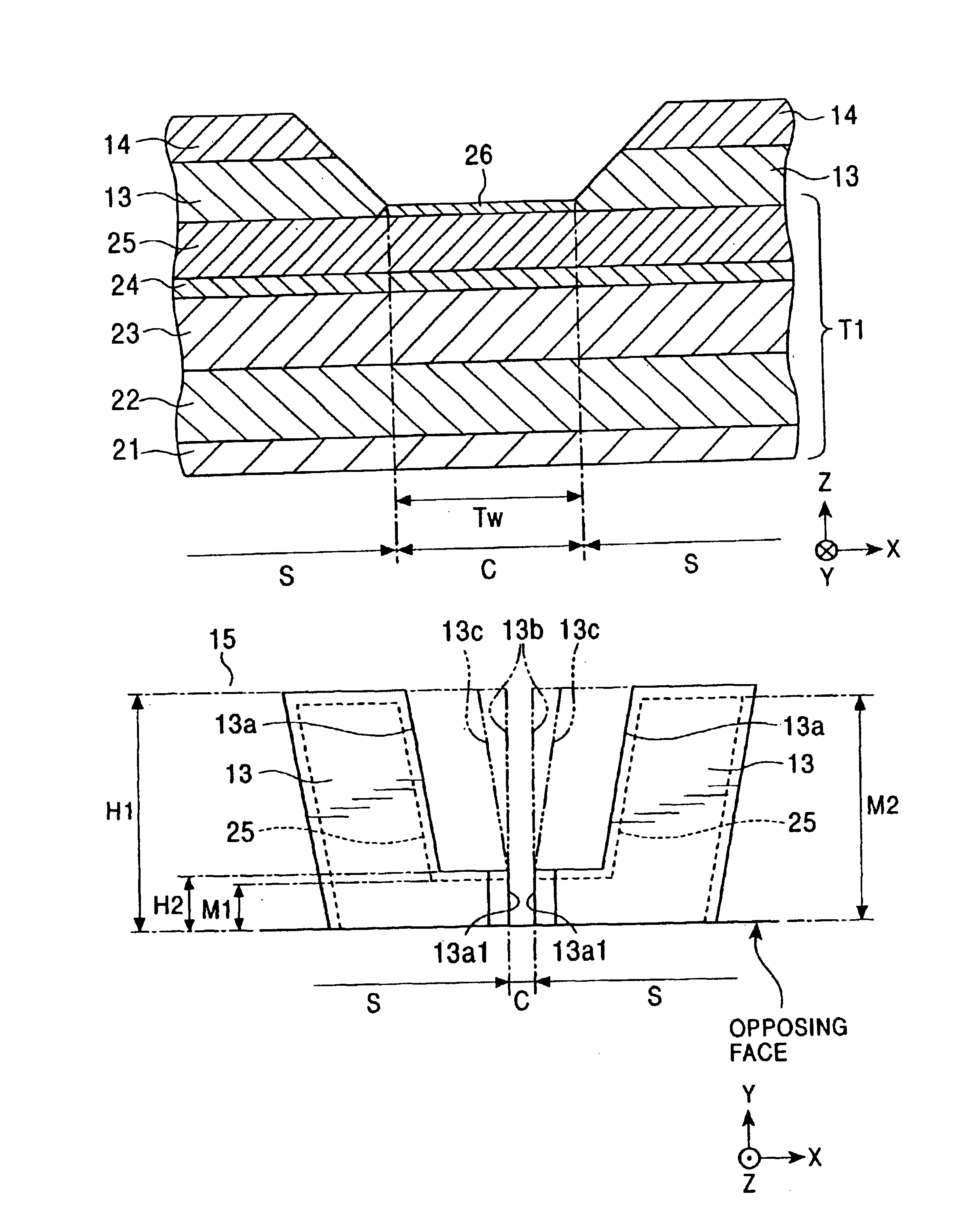Magnetic sensing element with ESD resistance improved by adjusting the lengths of antiferromagnetic layers and free layer in the height direction