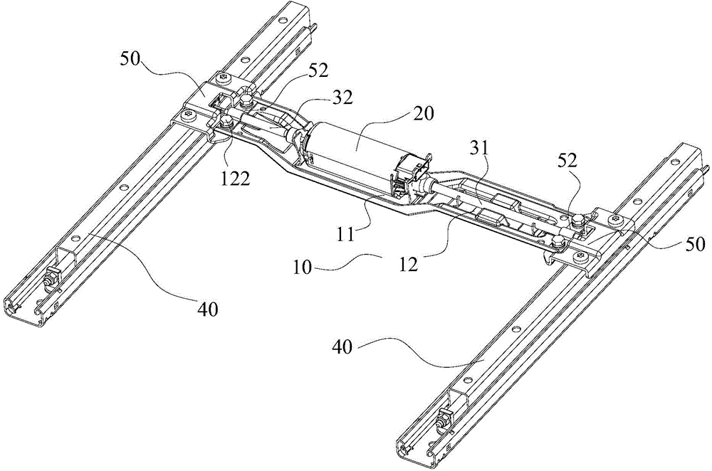 Automobile sliding rail assembly and motor bracket thereof