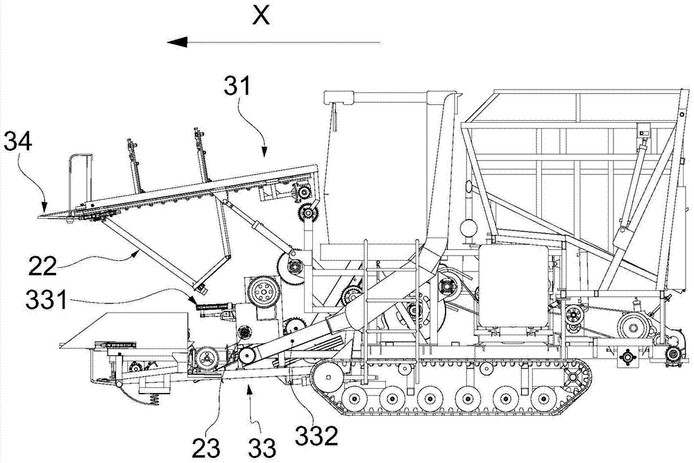 Stem cob harvesting type fresh corn harvester