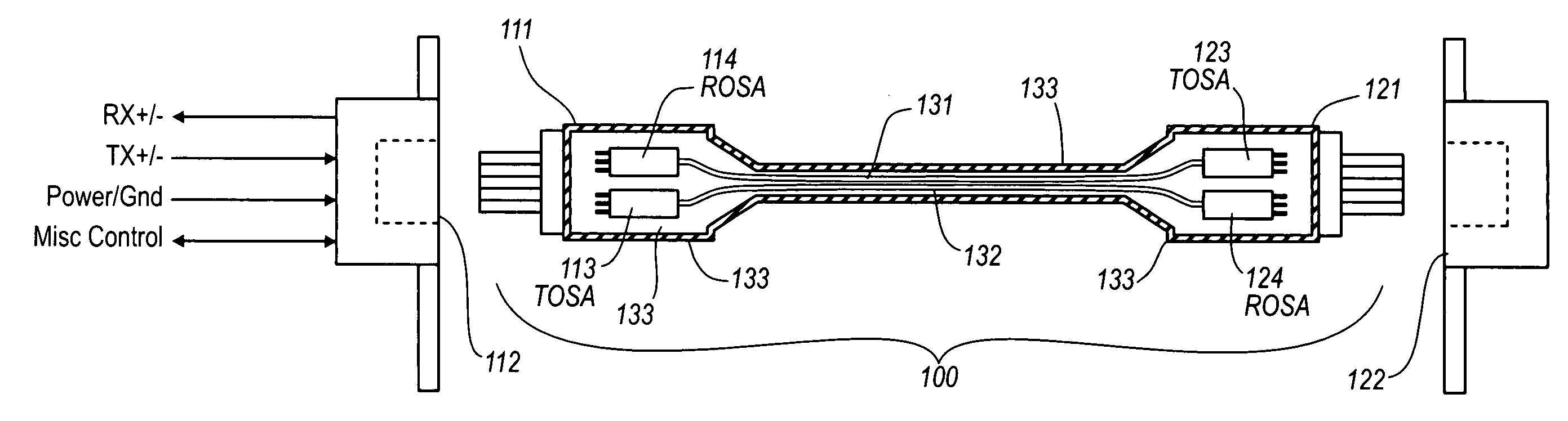 Active optical cable with integrated retiming