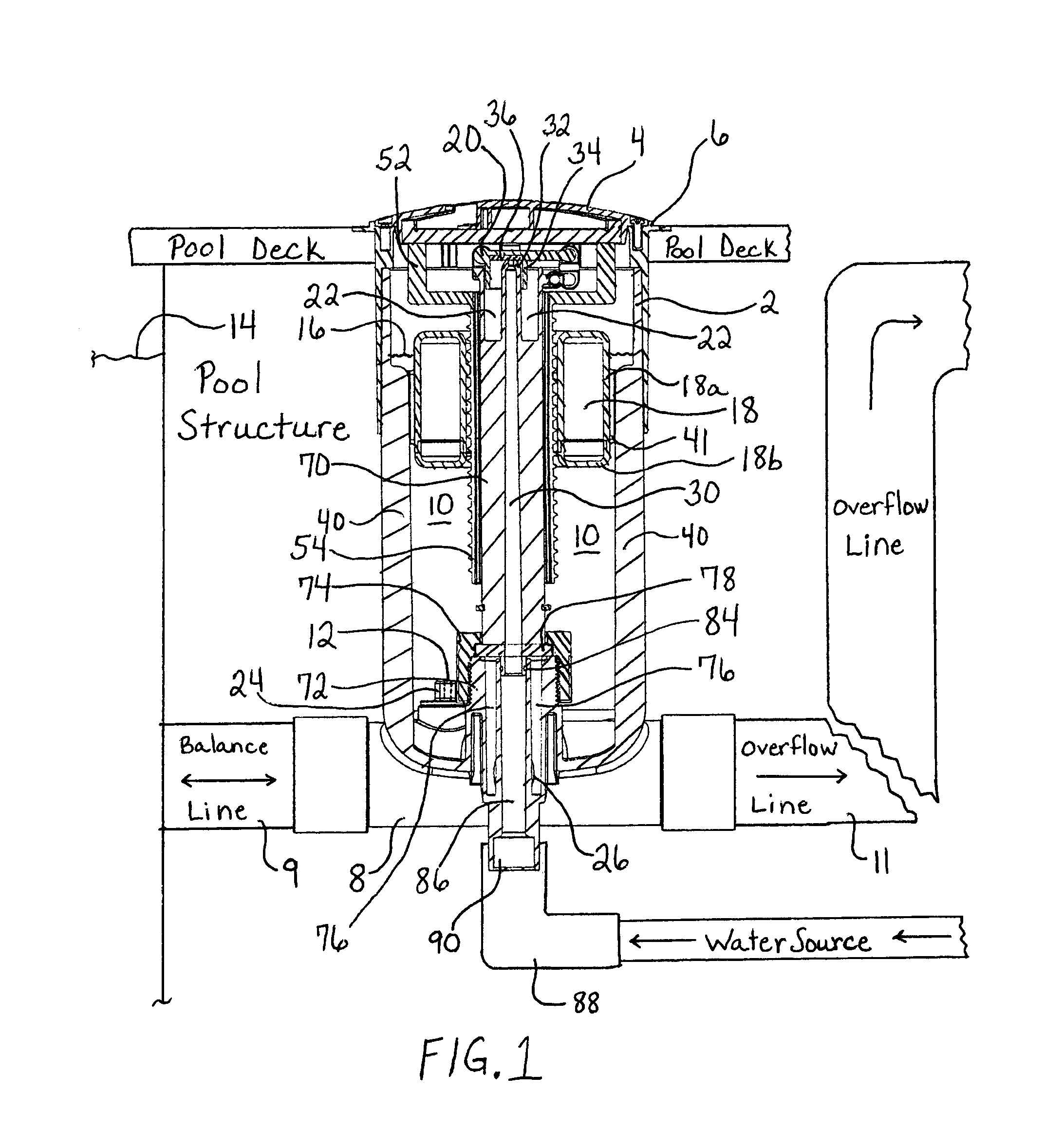 Swimming pool water leveler