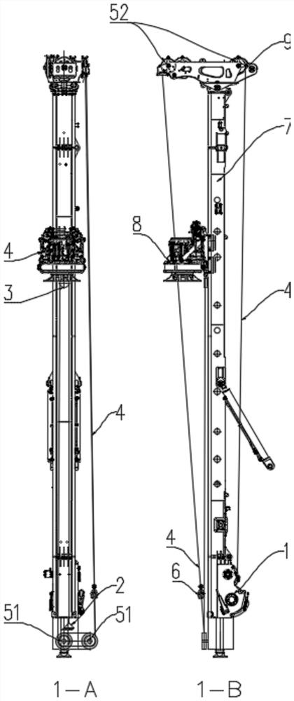 Pressurizing device and rotary drilling rig