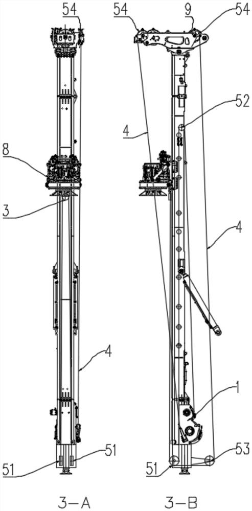 Pressurizing device and rotary drilling rig