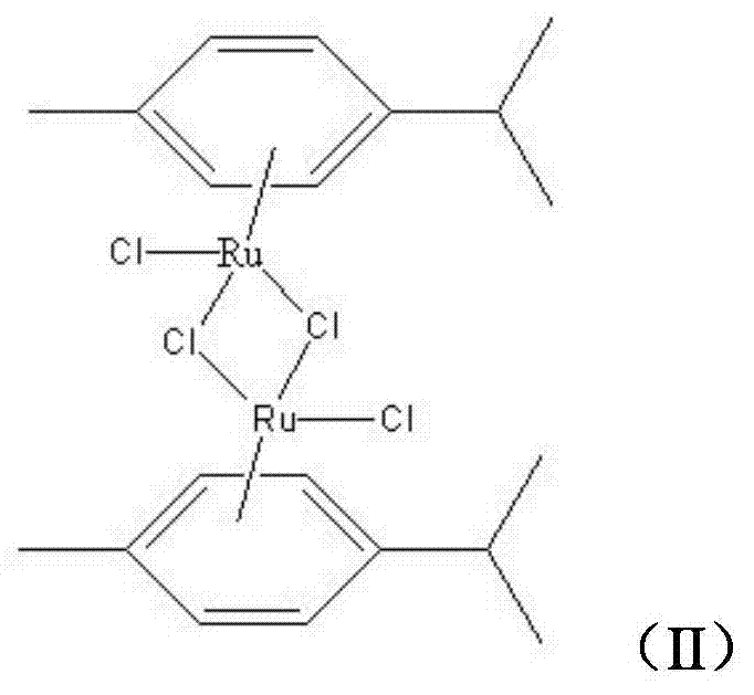 Fluorine benzene ruthenium compound and preparation method and application thereof