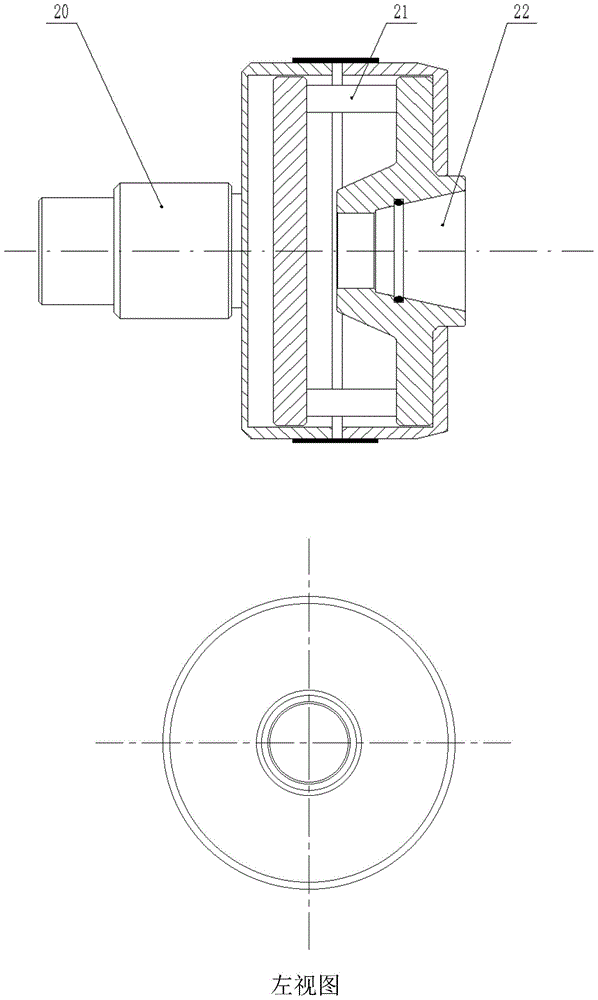 Water spraying propulsion pump structure capable of measuring dynamic exciting force of blade